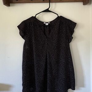 Carolina Belle Black and White Polka Dot Blouse